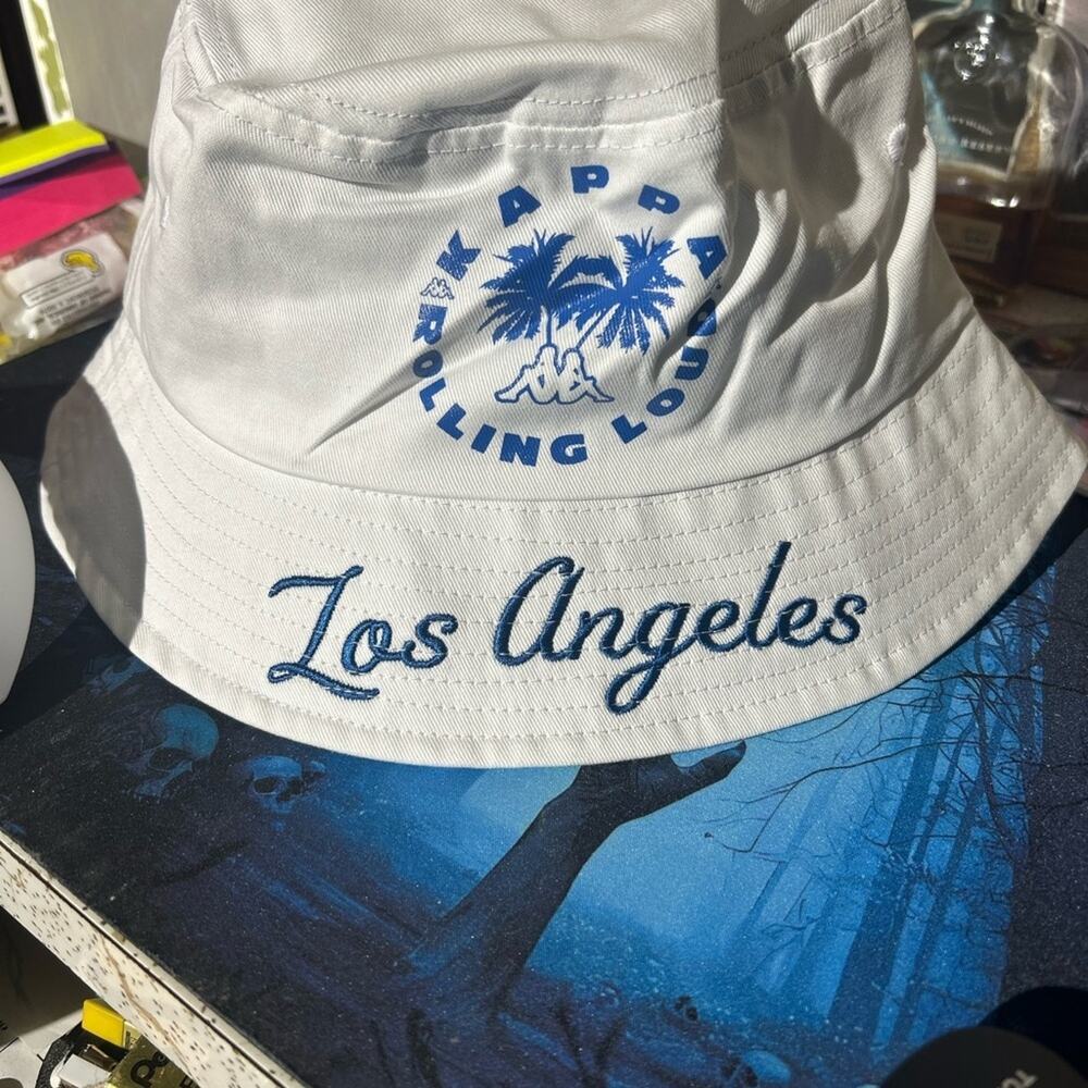 Kappa X Rolling Loud Embroidered Graphic Bucket Hat Los Angeles’21 White NIP